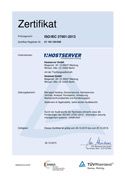 Hostserver GmbH ISO 27001 IT Sicherheit Zertifikat